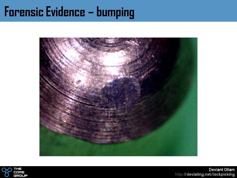Forensic Evidence – bumping